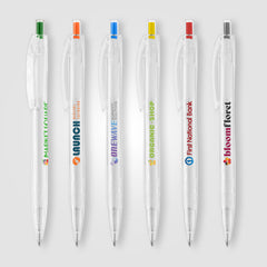 Image of the Aqua Clear - RPET Recycled Plastic Pen - ColorJet promotional product, SKU AGF-C.