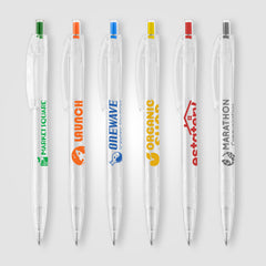 Image of the Aqua Clear - RPET Recycled Plastic Pen promotional product, SKU AGF.