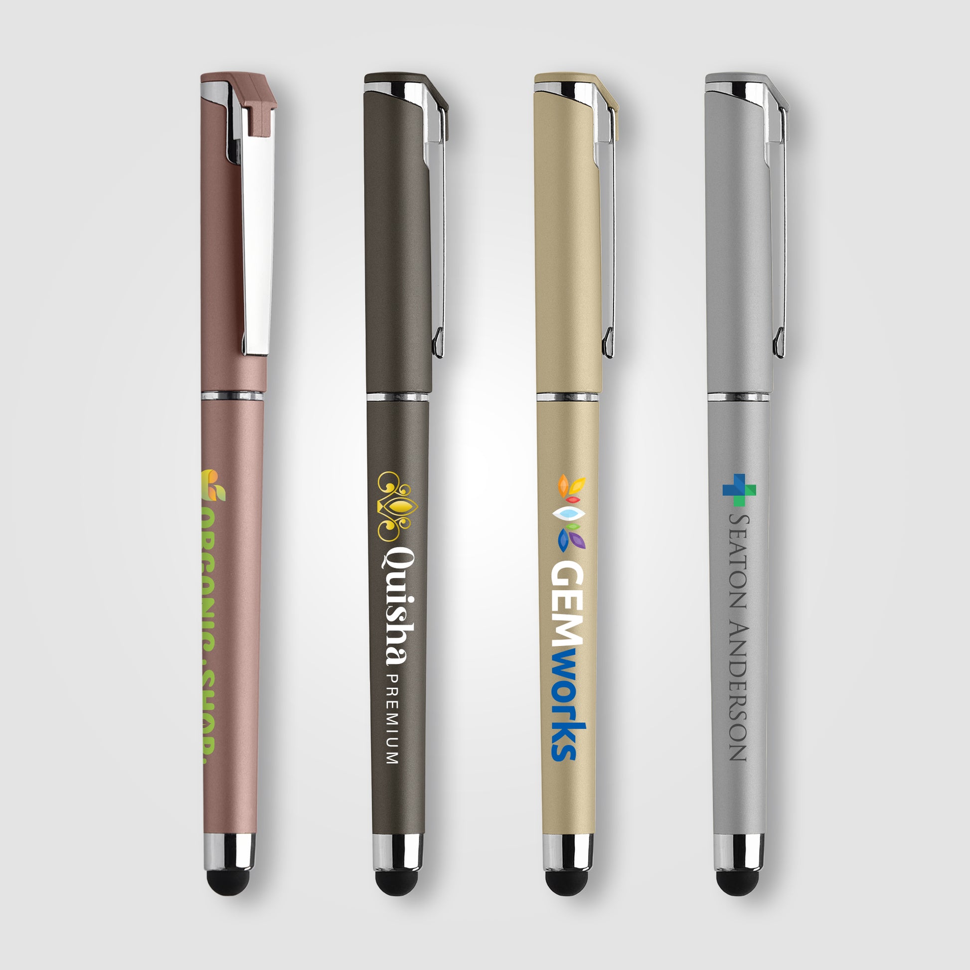 Image of the Islander Softy Metallic Gel Pen w/ Stylus - ColorJet promotional product, SKU AGM-C.