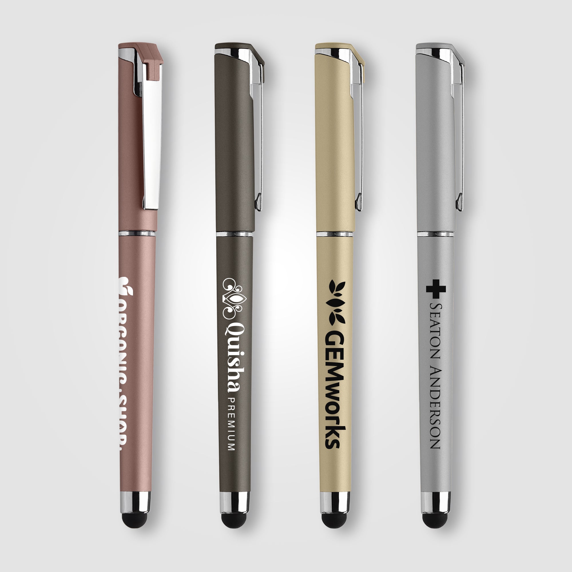 Image of the Islander Softy Metallic Gel Pen w/ Stylus promotional product, SKU AGM.