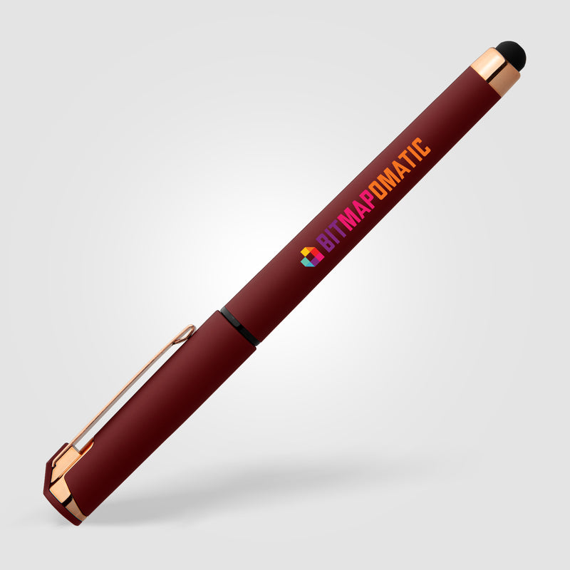 Islander Softy Rose Gold Gel Pen w/ Stylus - ColorJet-zoom-