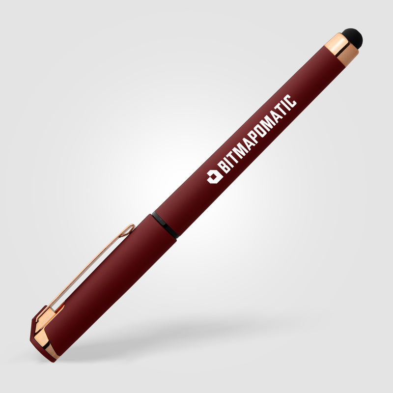 Islander Softy Rose Gold Gel Pen w/ Stylus-zoom-