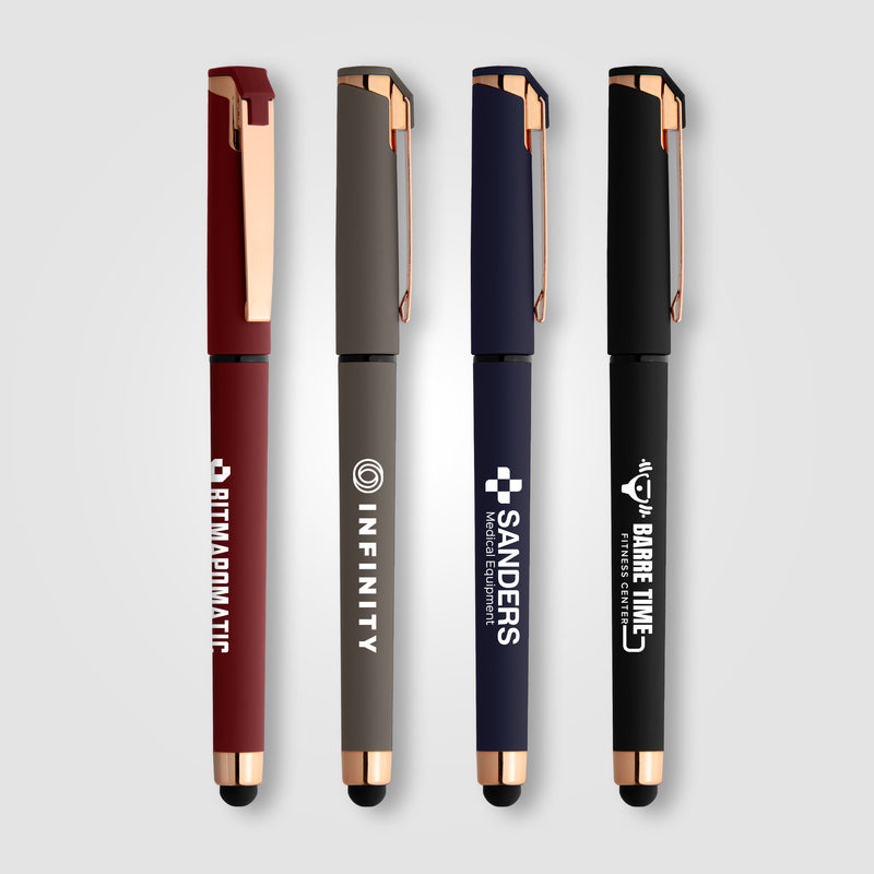 Islander Softy Rose Gold Gel Pen w/ Stylus-zoom-