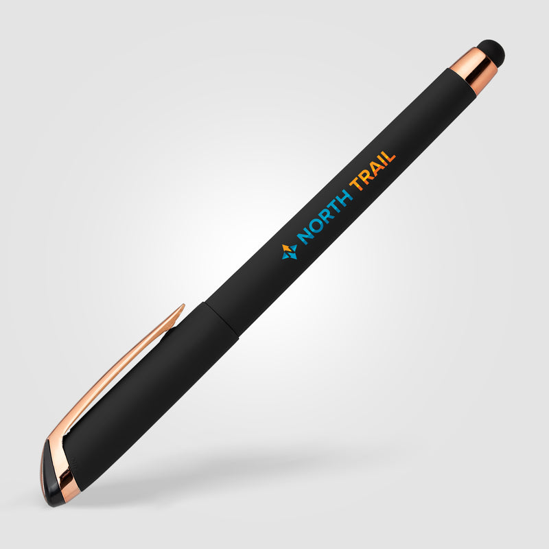 Gazelle Gel Softy Rose Gold Pen w/ Stylus - ColorJet-zoom-