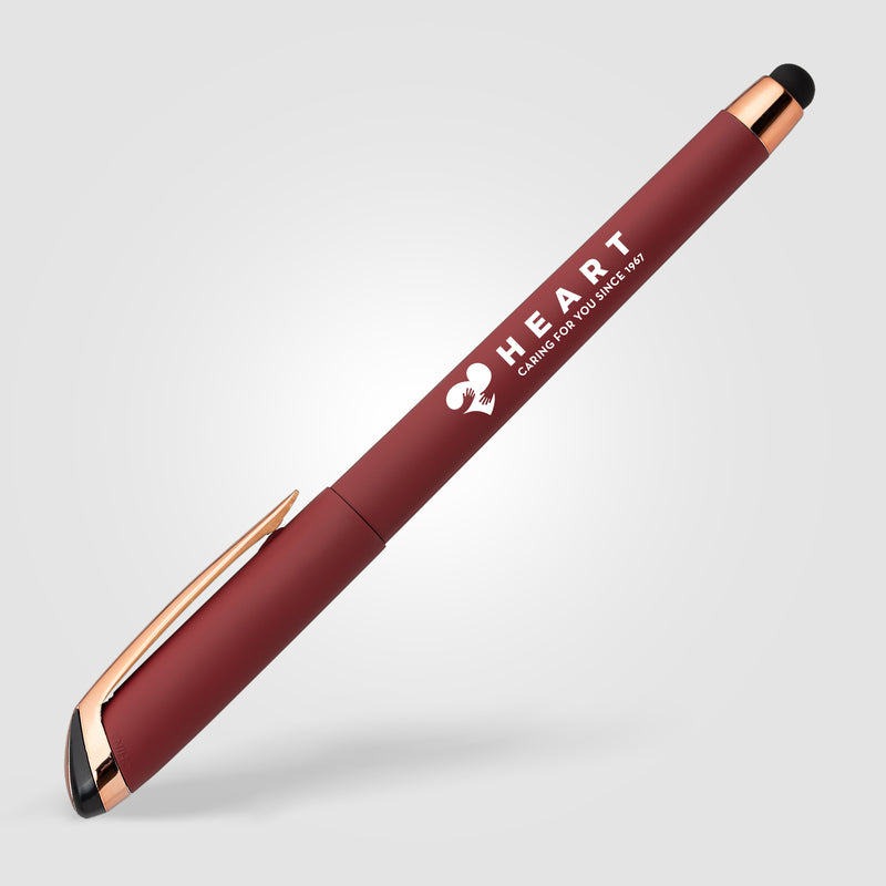 Gazelle Gel Softy Rose Gold Pen w/ Stylus-zoom-