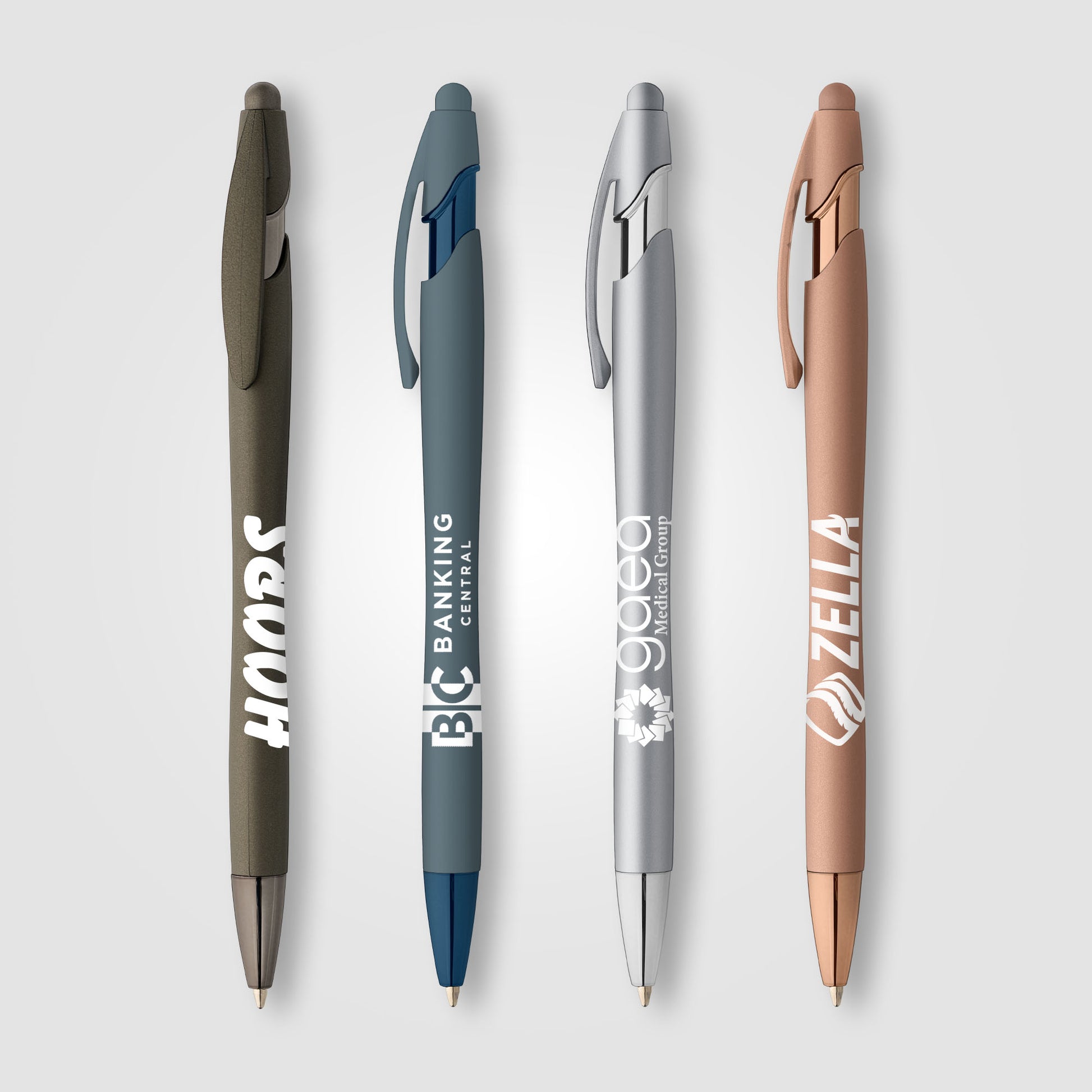 Image of the La Jolla Softy Monochrome Metallic Pen promotional product, SKU AHR.
