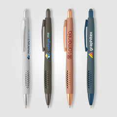Image of the Avalon Softy Monochrome Metallic Stylus Pen - ColorJet promotional product, SKU AHW-C.
