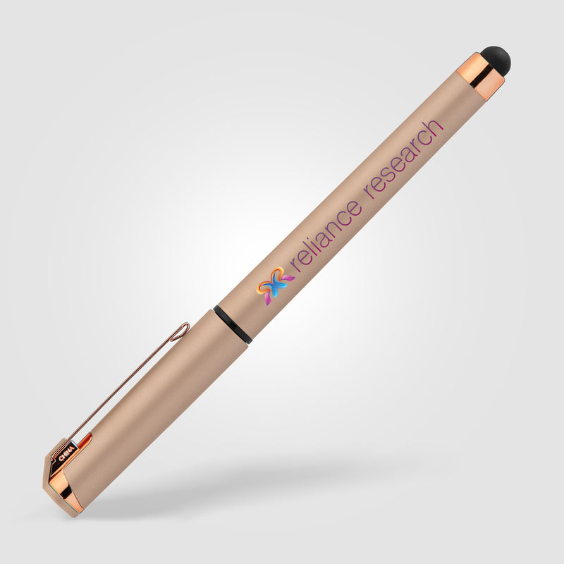 Islander Softy Rose Gold Metallic Designer Gel Pen w/ Stylus - ColorJet-zoom-