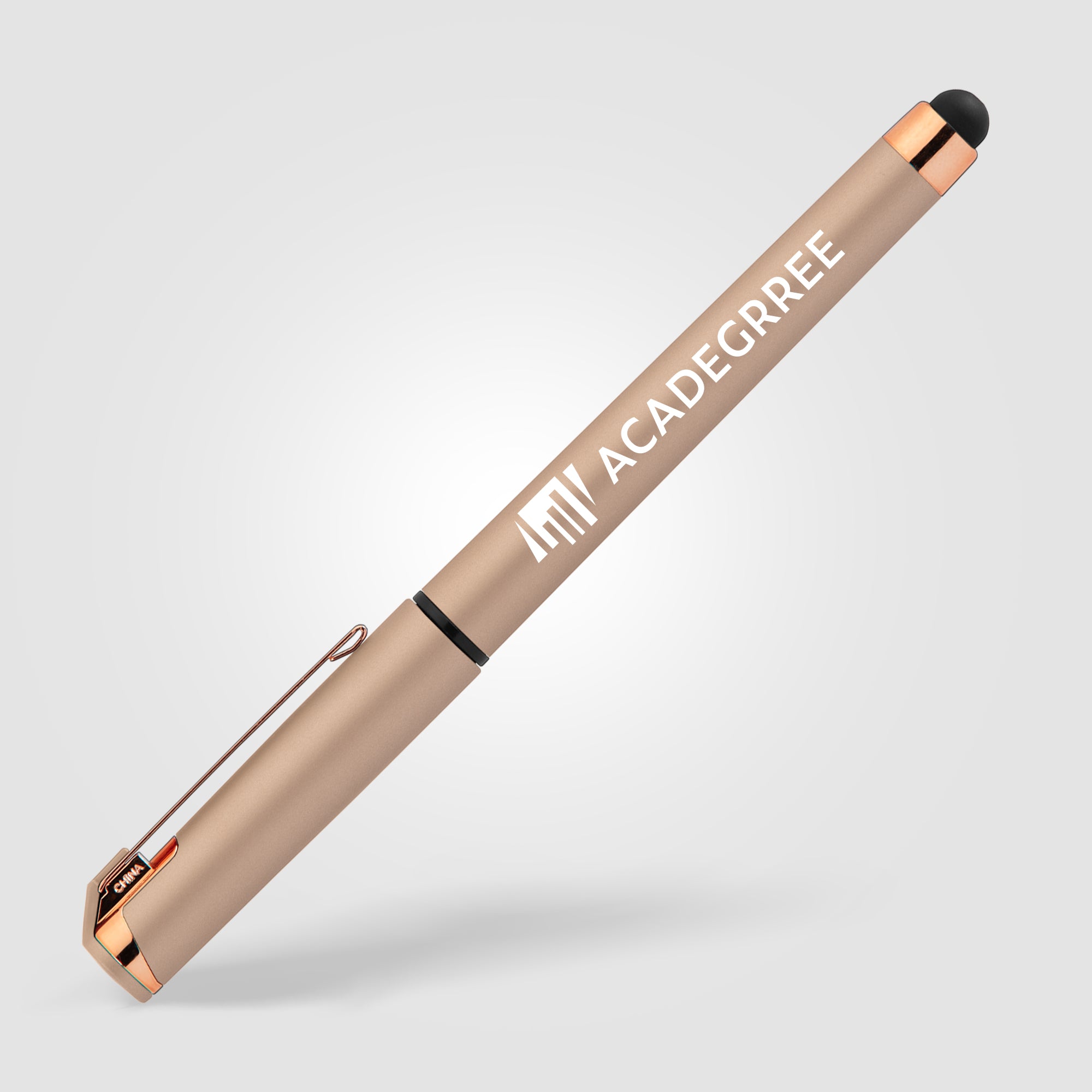 Islander Softy Rose Gold Metallic Designer Gel Pen w/ Stylus-zoom-2