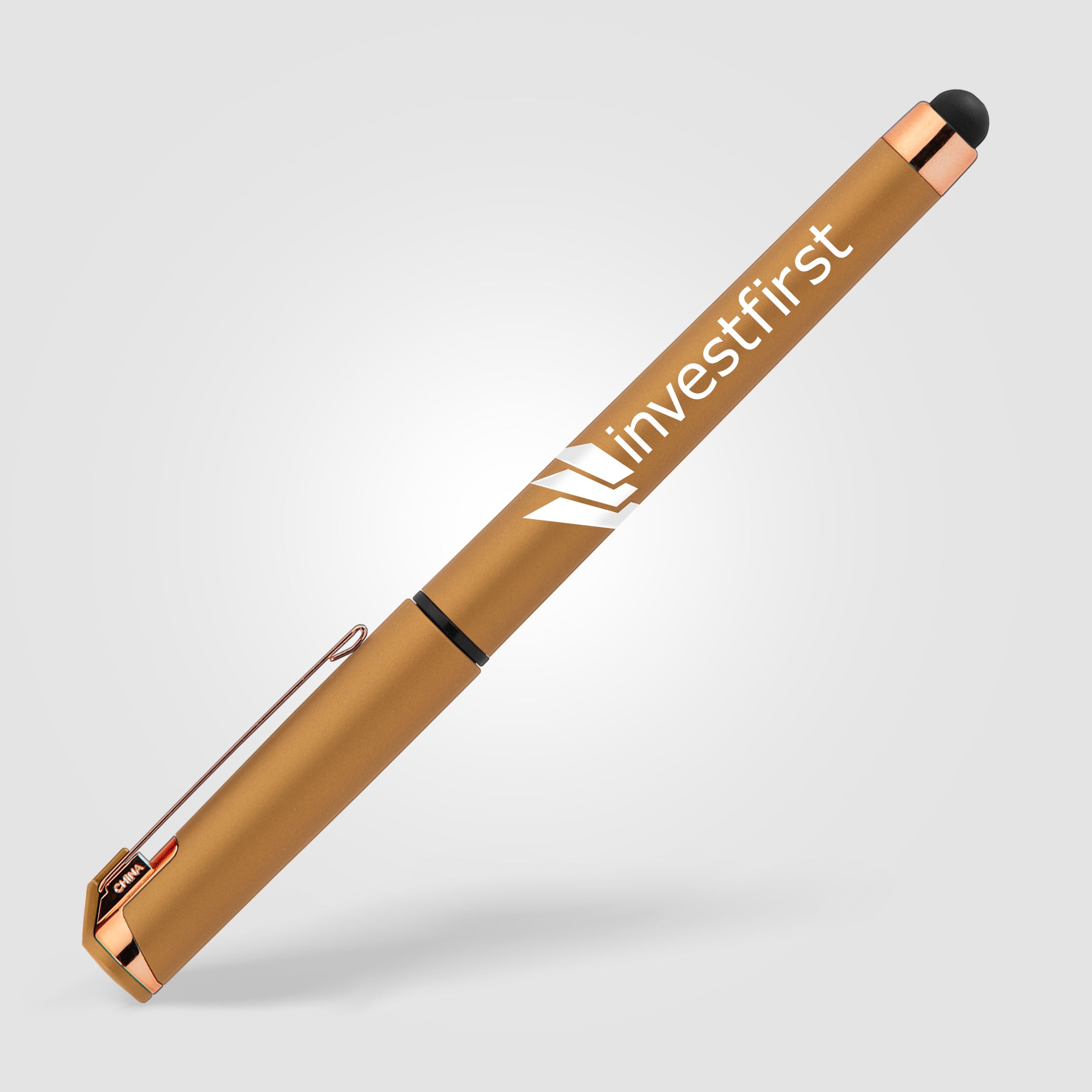 Islander Softy Rose Gold Metallic Designer Gel Pen w/ Stylus-zoom-4