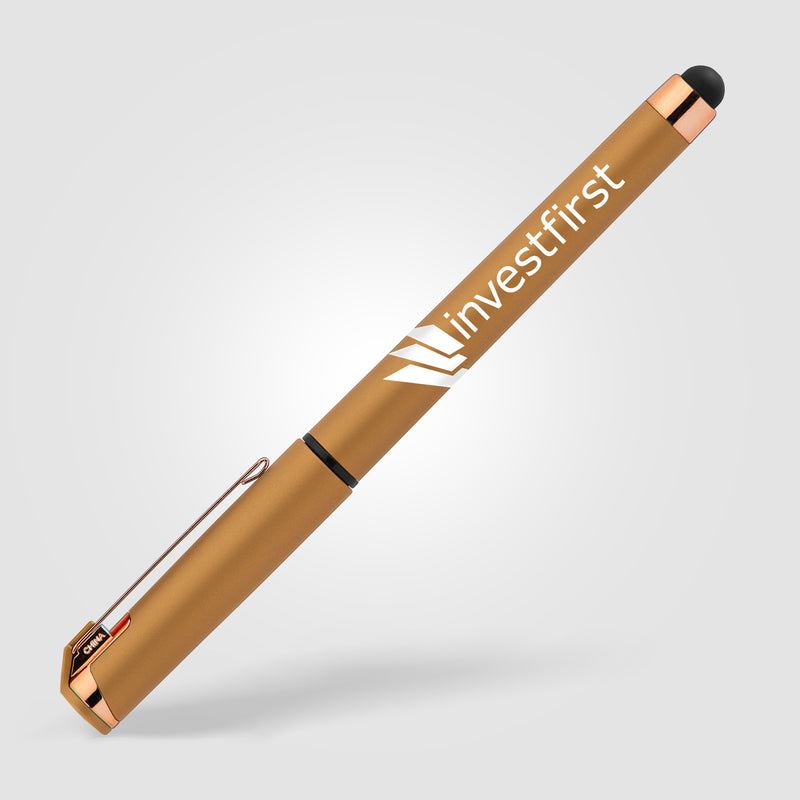 Islander Softy Rose Gold Metallic Designer Gel Pen w/ Stylus-zoom-