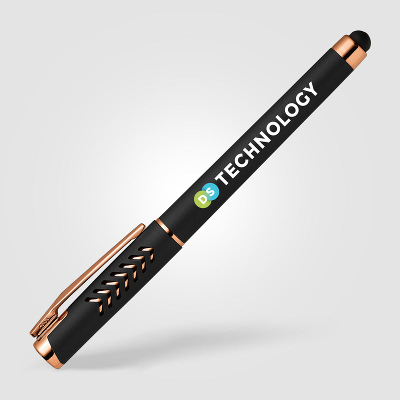 Hollywood Rose Gold Gel Pen w/Stylus - ColorJet-zoom-