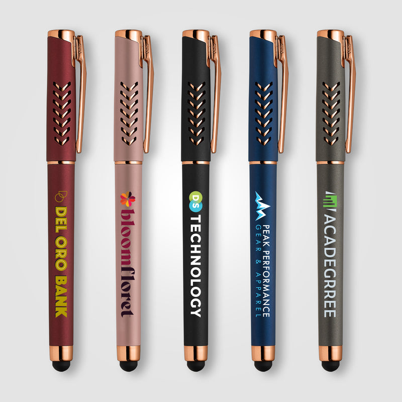 Hollywood Rose Gold Gel Pen w/Stylus - ColorJet-zoom-