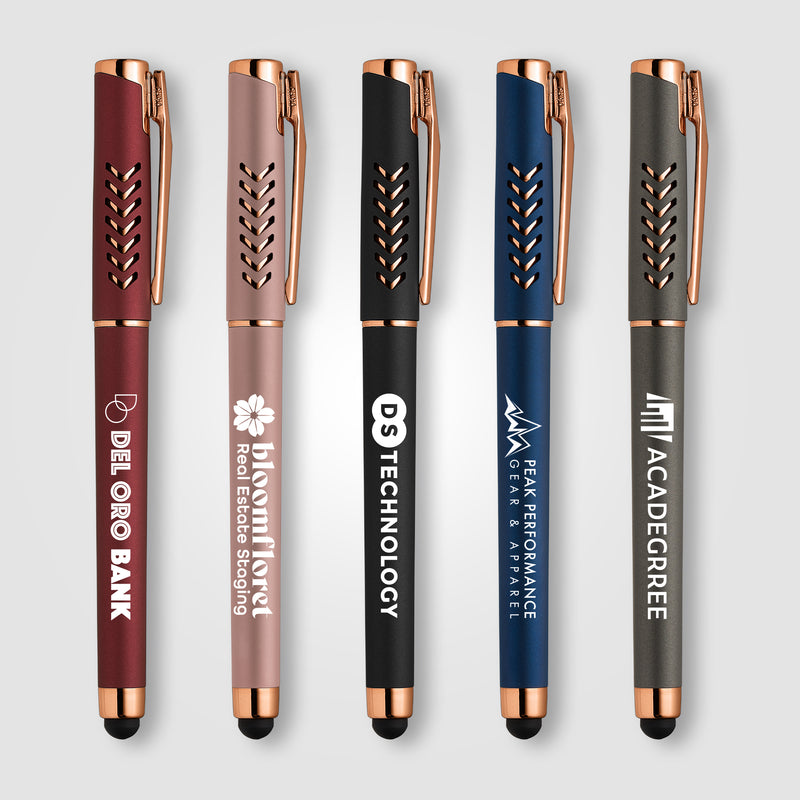 Hollywood Rose Gold Gel Pen w/Stylus-zoom-