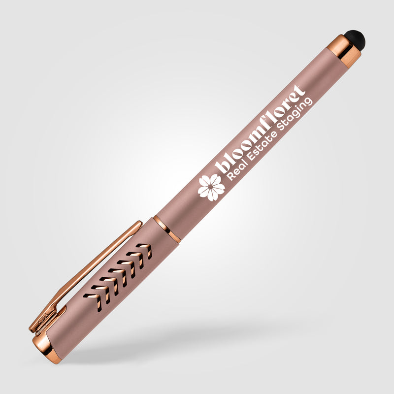 Hollywood Rose Gold Gel Pen w/Stylus-zoom-