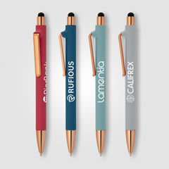 Image of the Paris Softy Rose Gold Stylus Pen promotional product, SKU AJP.