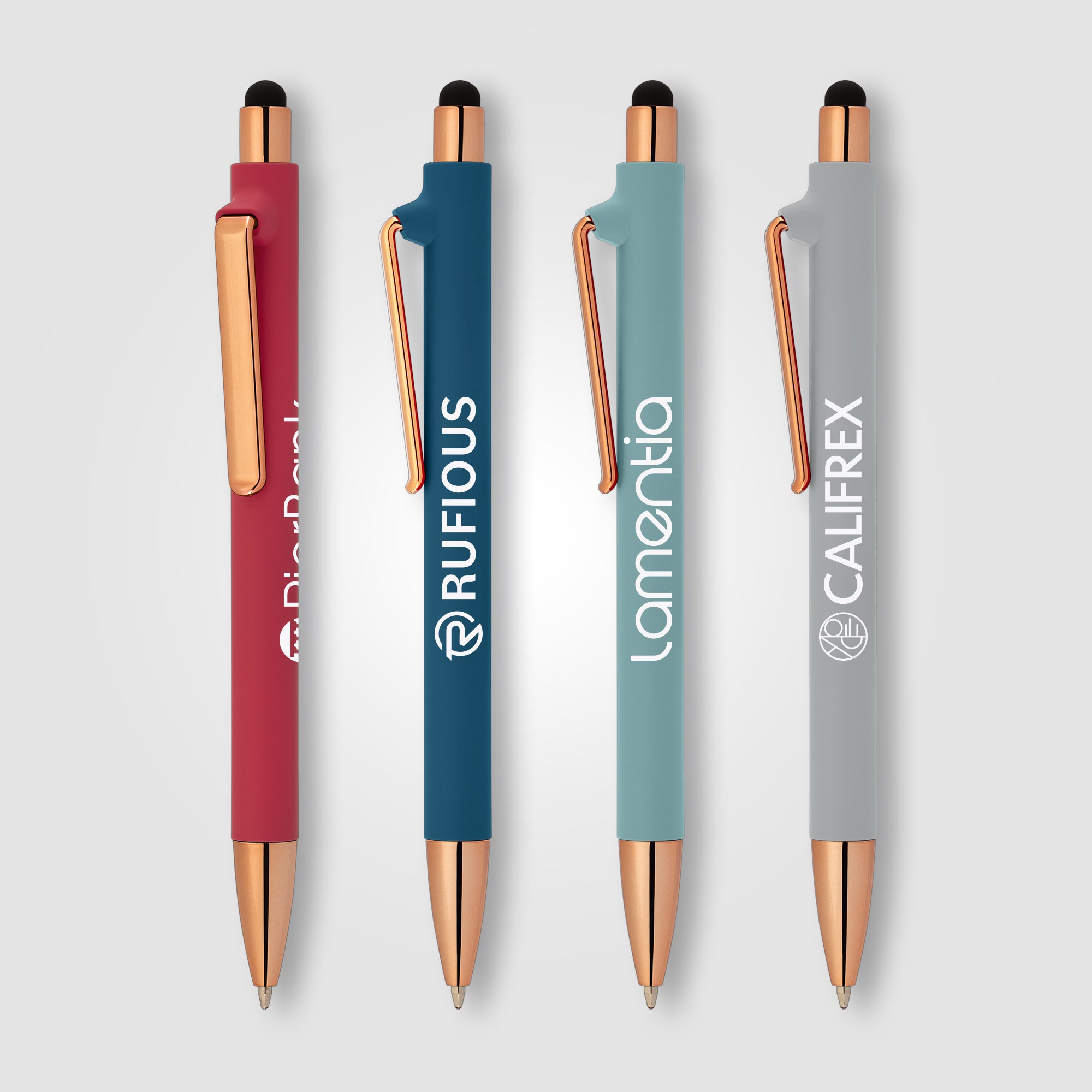 Image of the Paris Softy Rose Gold Stylus Pen promotional product, SKU AJP.