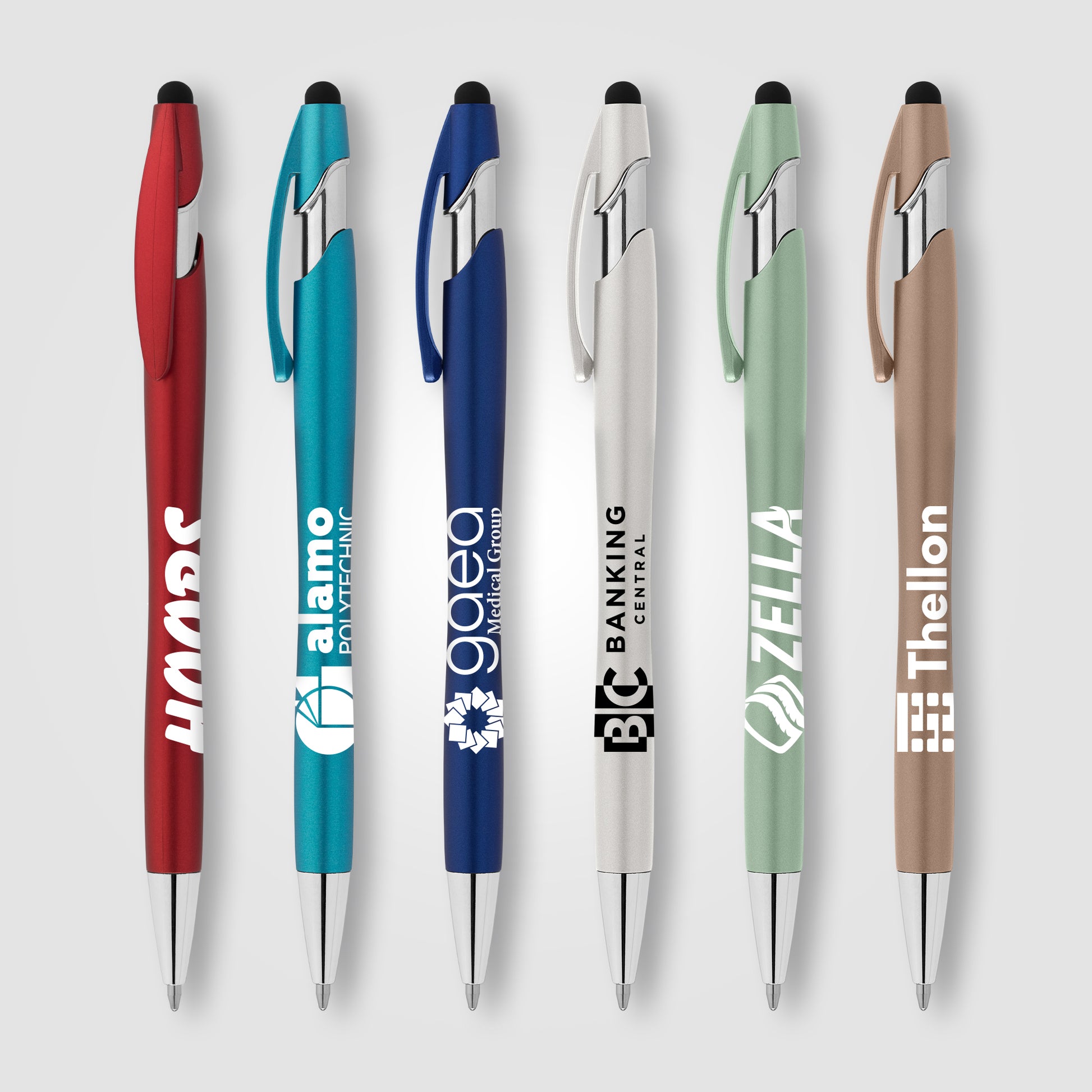 Image of the La Jolla Recycled Pen w/ Stylus + Anti-Fraud Ink promotional product, SKU AJY.