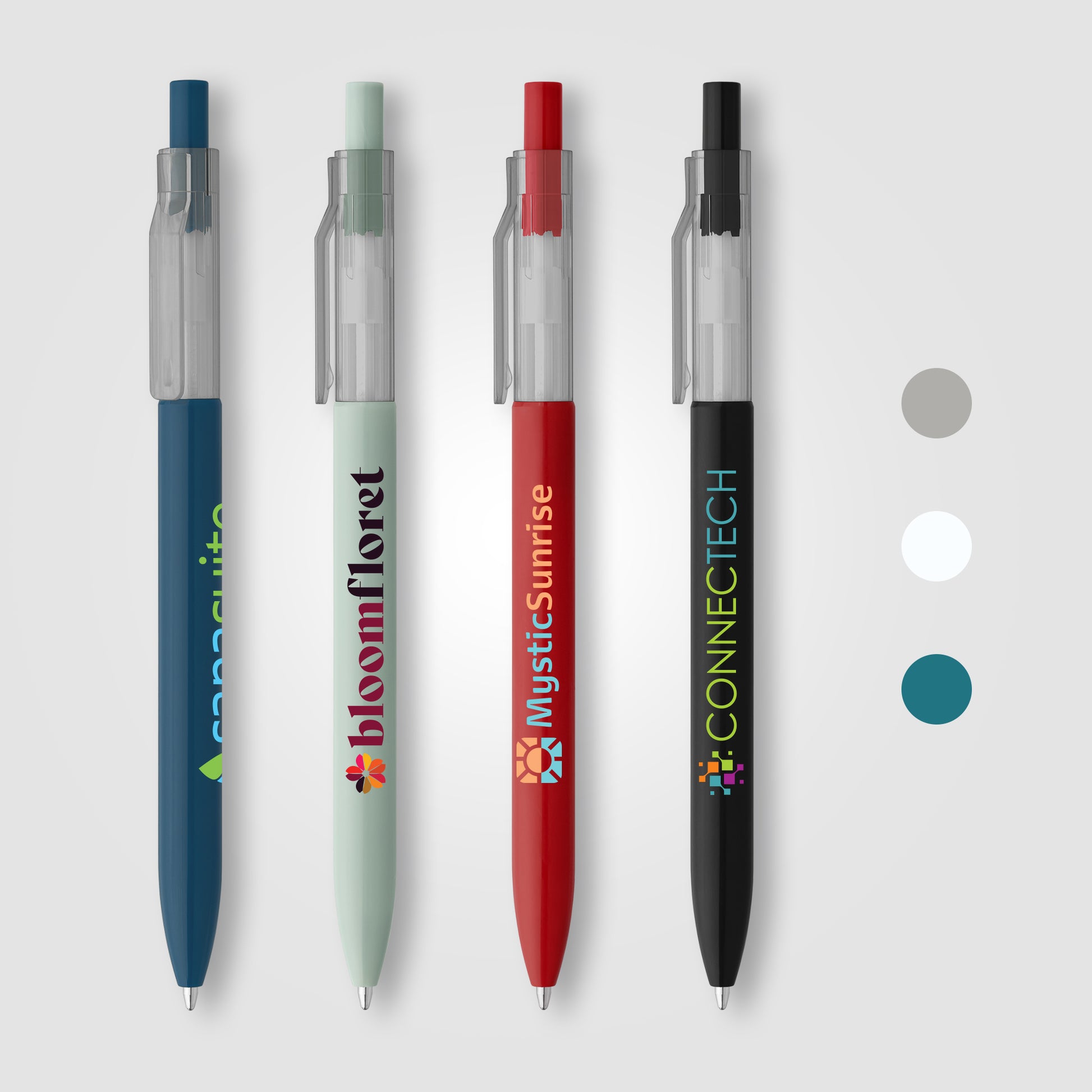 Image of the Nimbus RPET Translucent Clip Pen - ColorJet promotional product, SKU AKU-C.