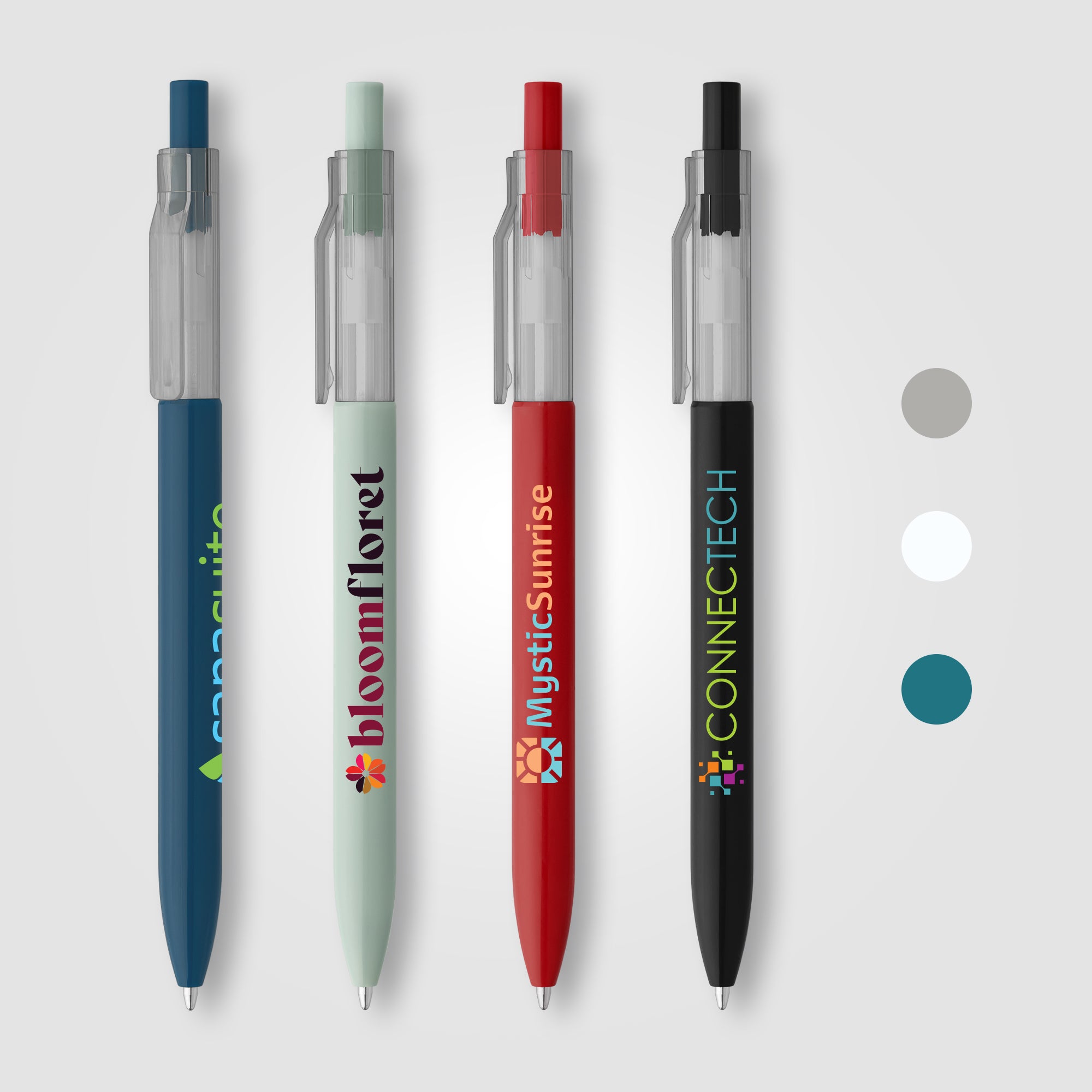 Image of the Nimbus RPET Translucent Clip Pen - ColorJet promotional product, SKU AKU-C.