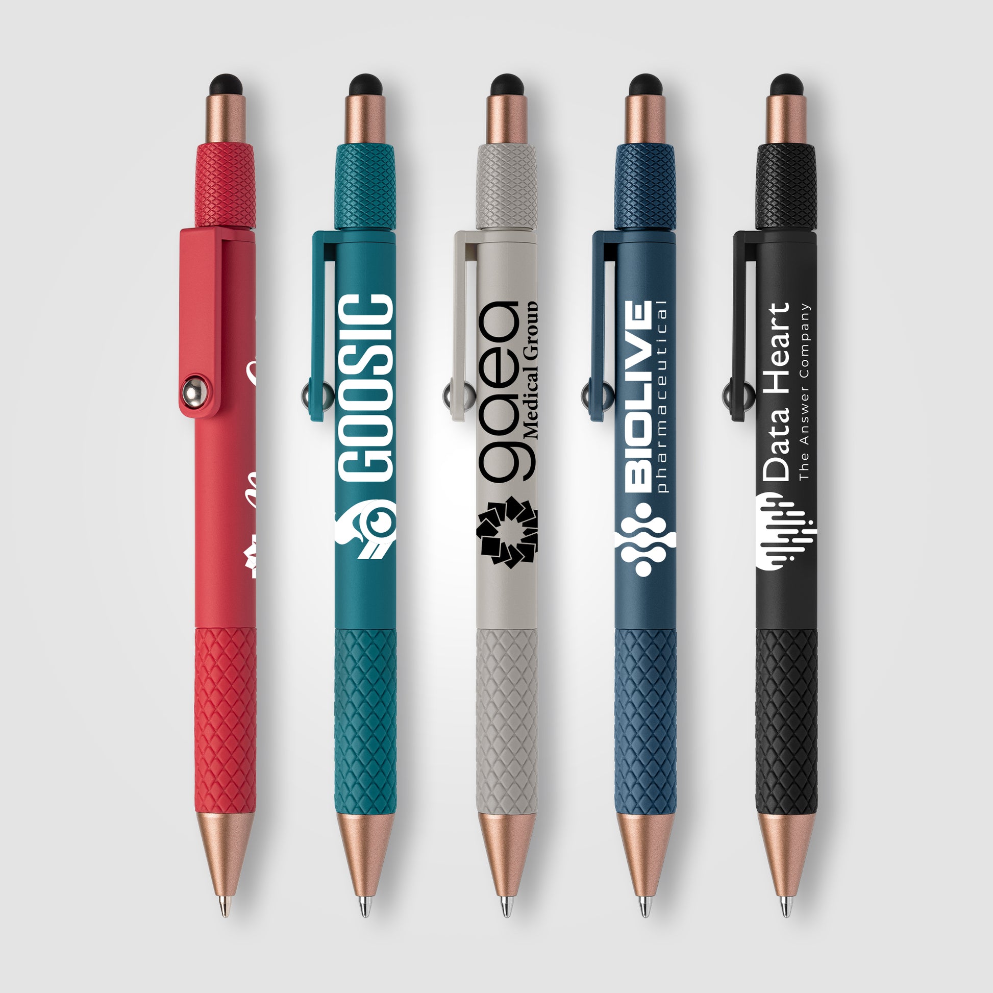Image of the Nora Plastic Spinner Stylus Pen - Silkscreen promotional product, SKU ALH.