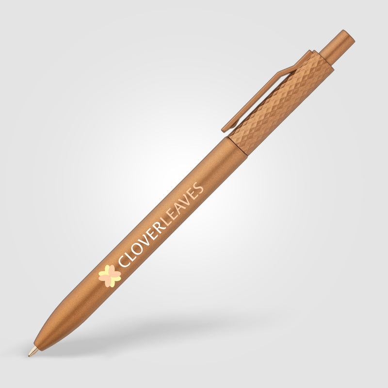 Vale Recycled Plastic Diamond Textured Metallic Pen -ColorJet-zoom-