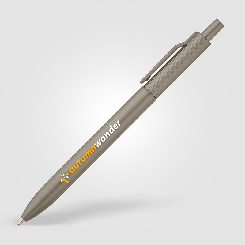 Vale Recycled Plastic Diamond Textured Metallic Pen -ColorJet-zoom-