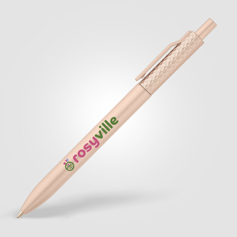 Vale Recycled Plastic Diamond Textured Metallic Pen -ColorJet-zoom-