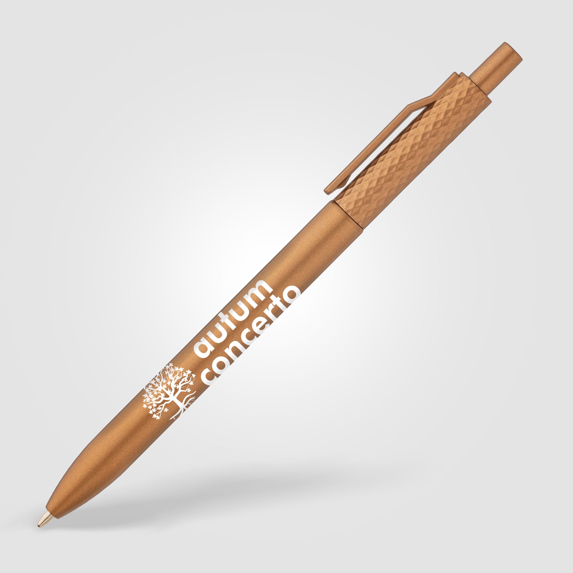 Vale Recycled Plastic Diamond Textured Metallic Pen-zoom-2