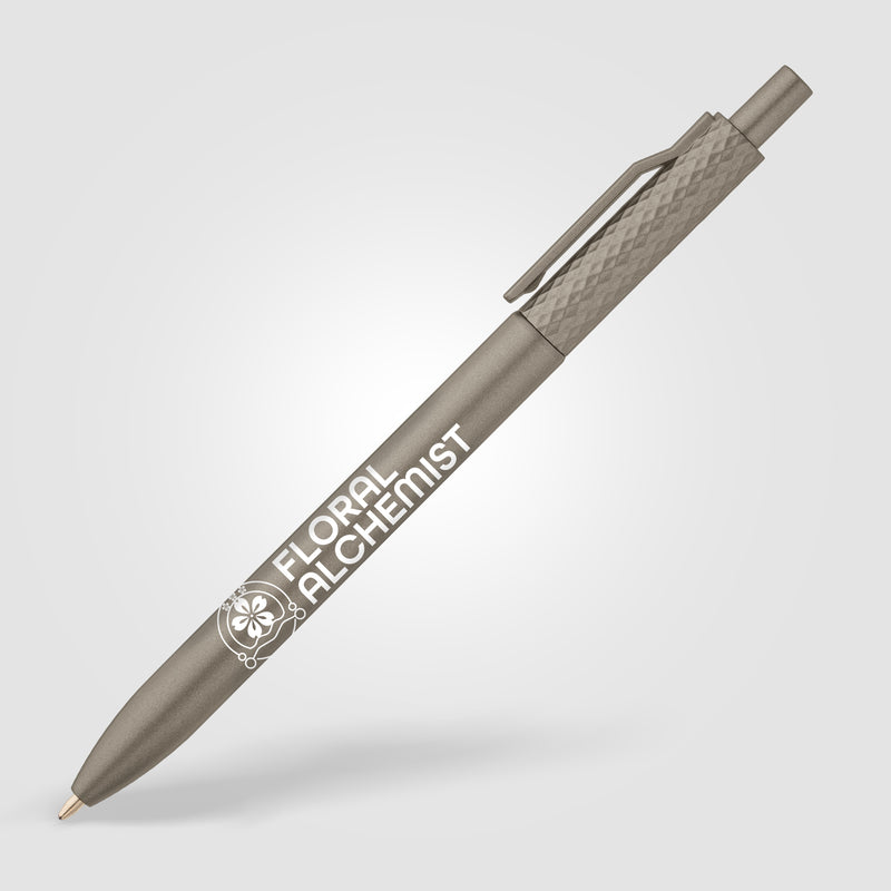 Vale Recycled Plastic Diamond Textured Metallic Pen-zoom-