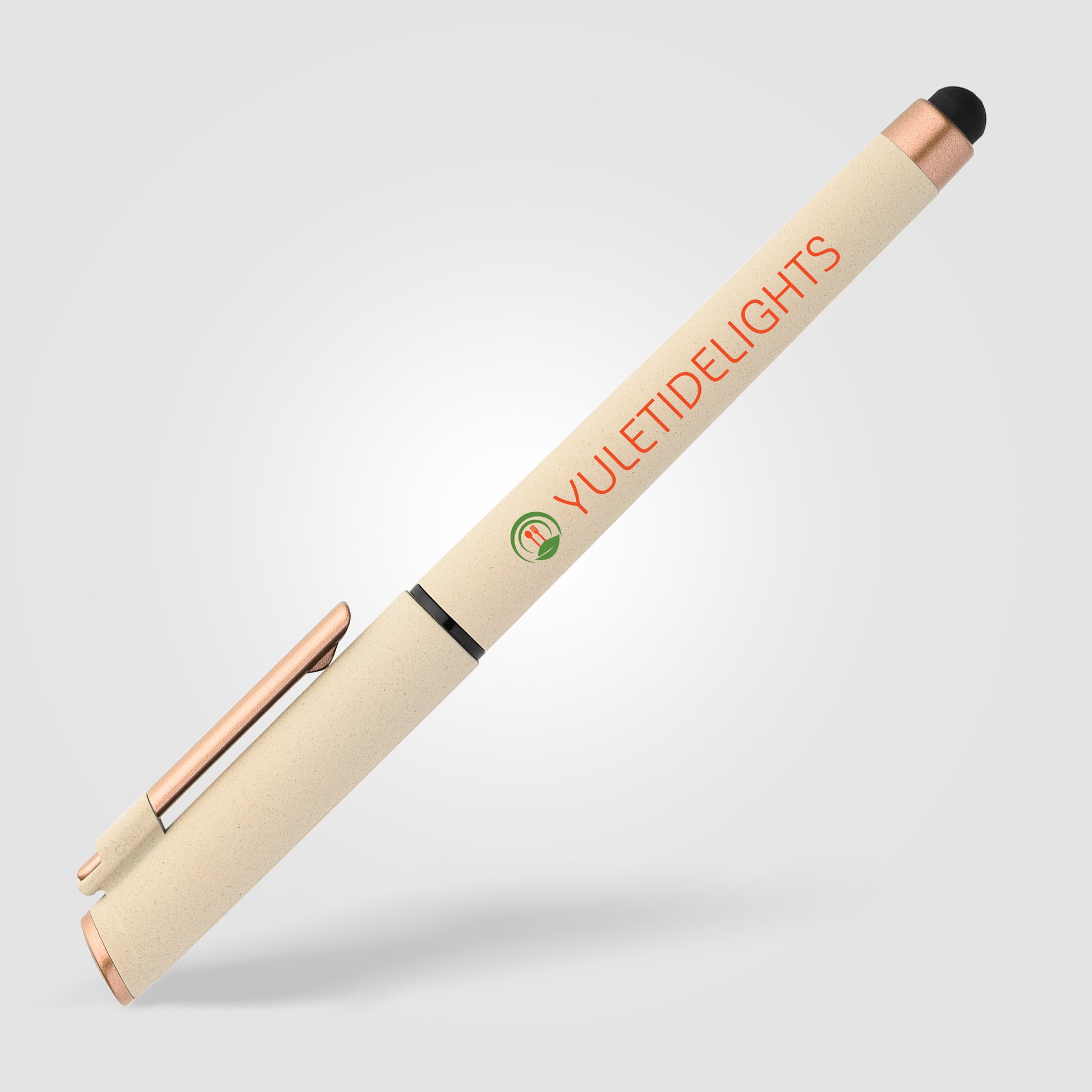 York Recycled Plastic Bronze Trim Stylus Gel Pen -ColorJet-4