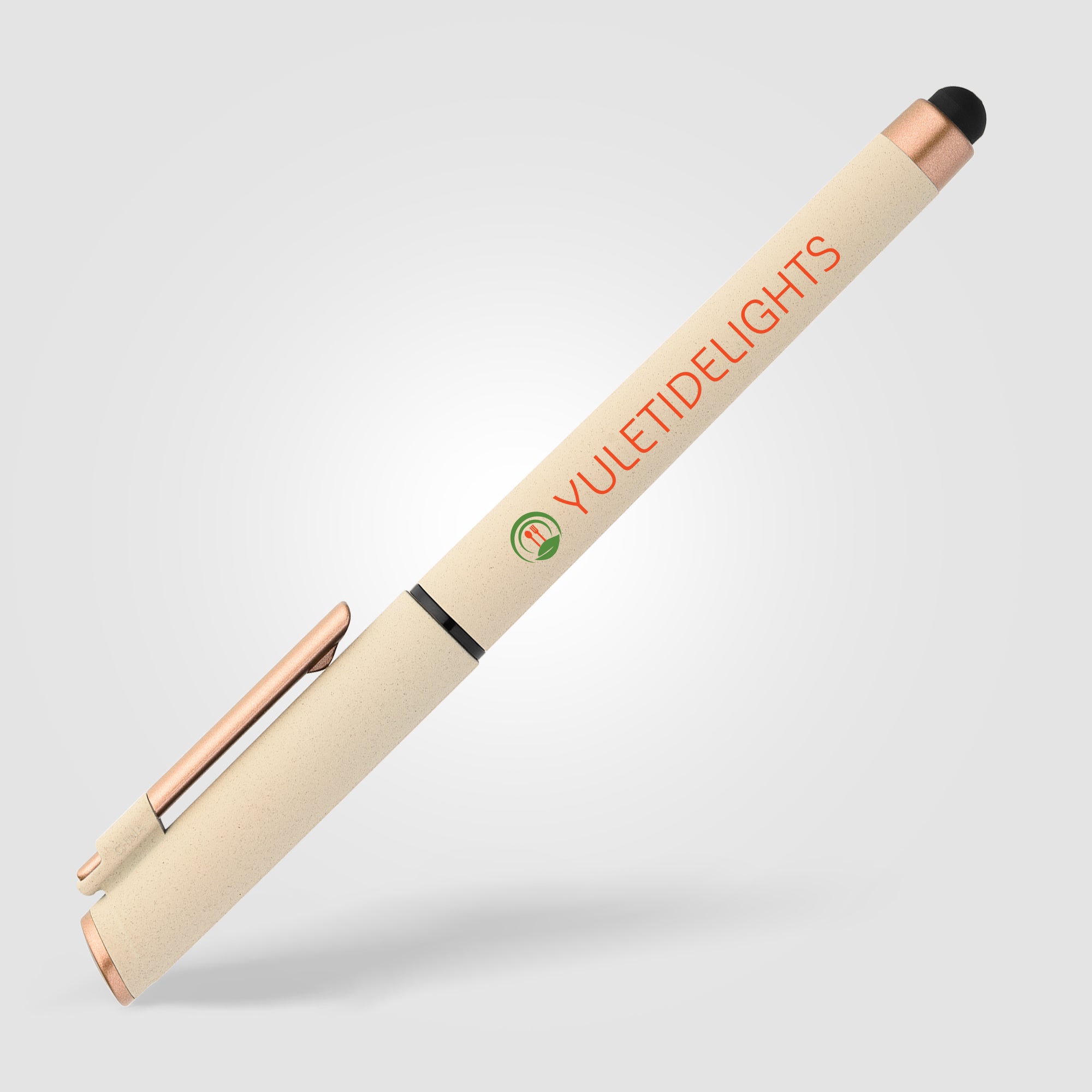 York Recycled Plastic Bronze Trim Stylus Gel Pen -ColorJet-zoom-4