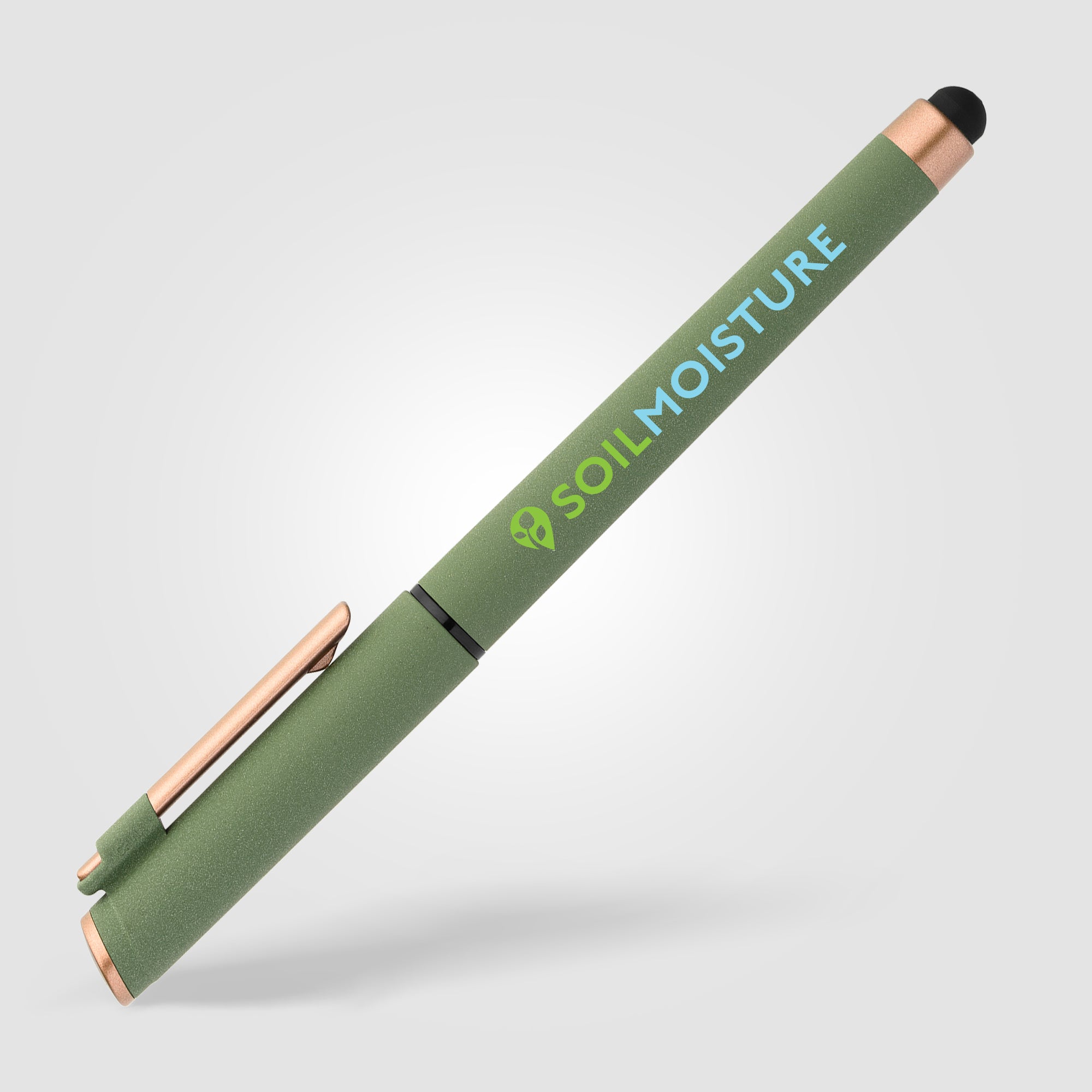 York Recycled Plastic Bronze Trim Stylus Gel Pen -ColorJet-zoom-3