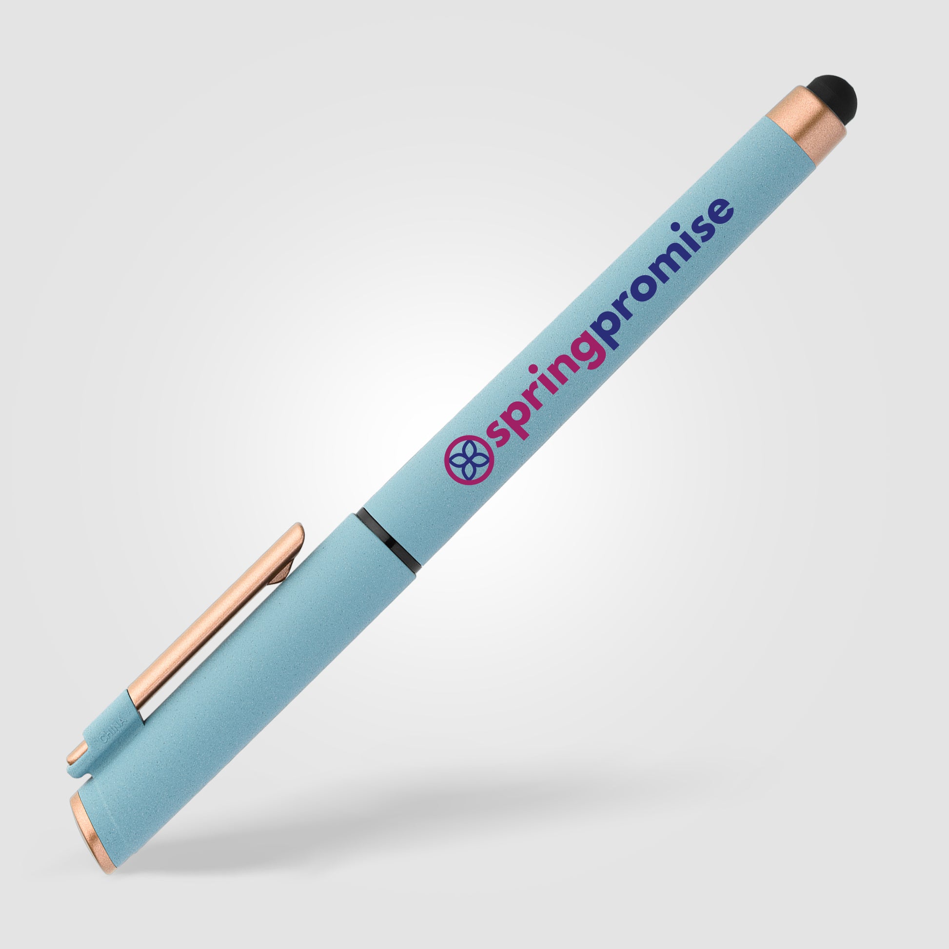 York Recycled Plastic Bronze Trim Stylus Gel Pen -ColorJet-5