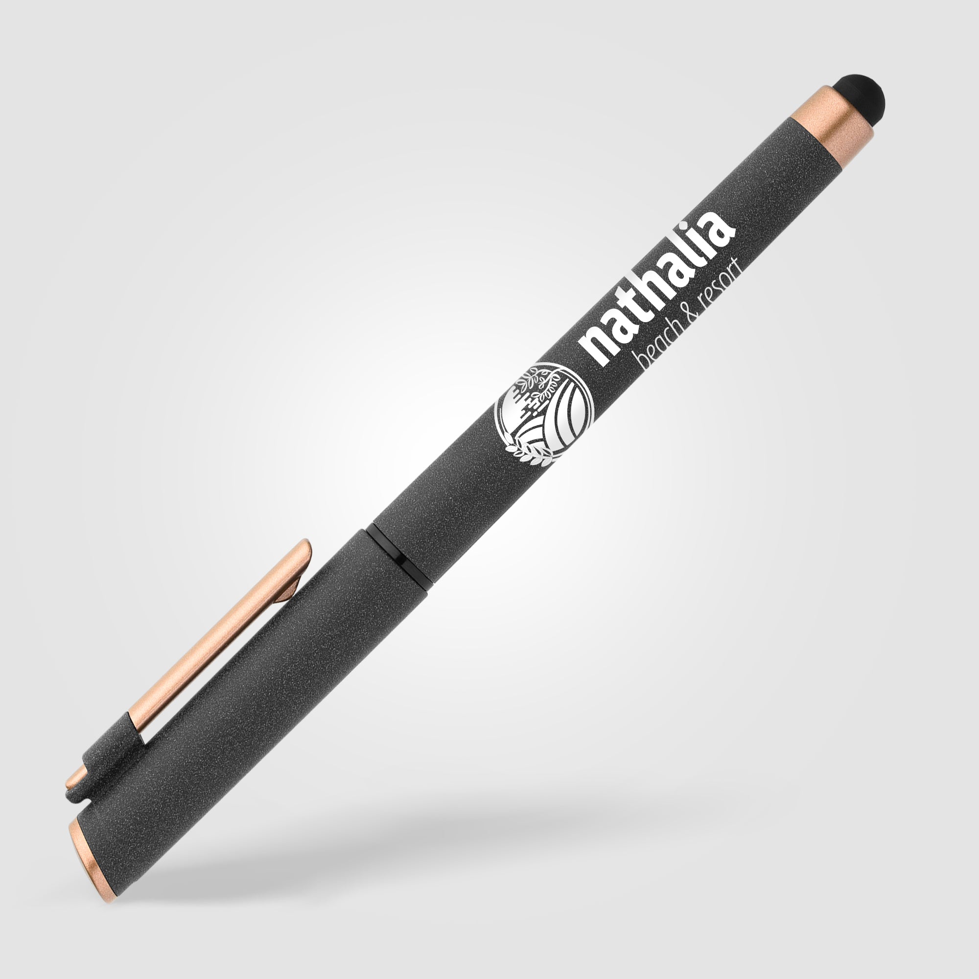 York Recycled Plastic Bronze Trim Stylus Gel Pen-zoom-2