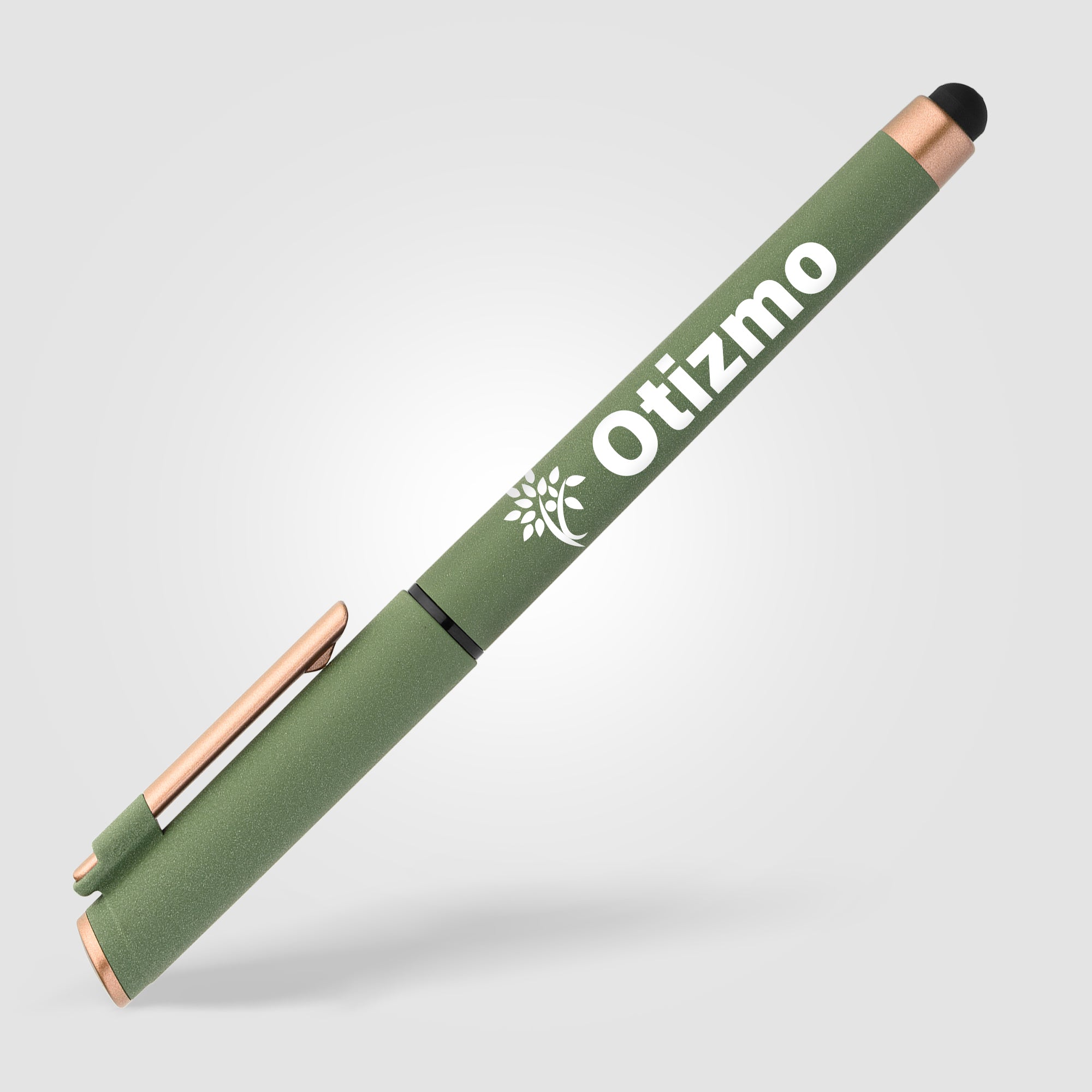 York Recycled Plastic Bronze Trim Stylus Gel Pen-zoom-3
