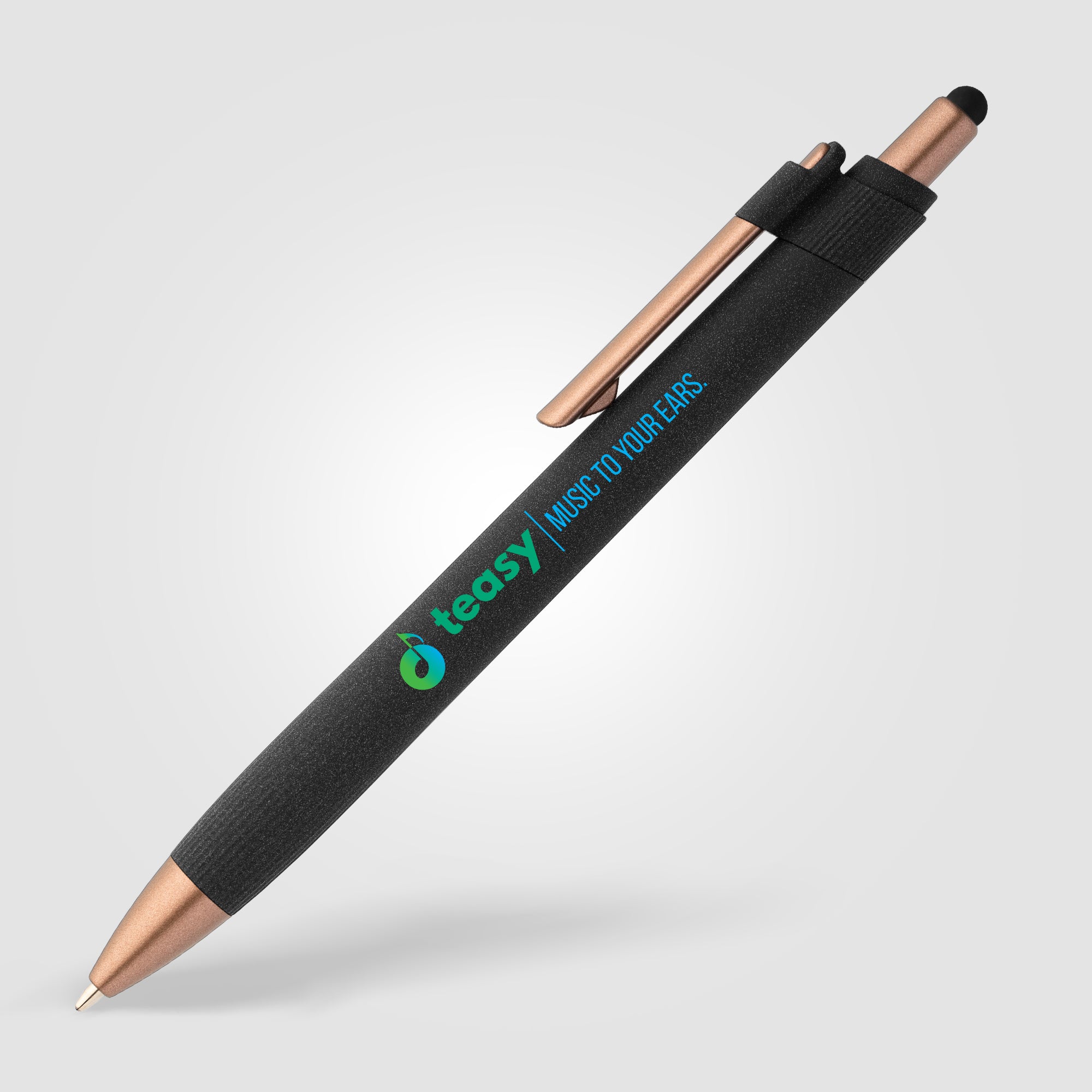 York Recycled Plastic Bronze Trim Stylus Ballpoint Pen -ColorJet
