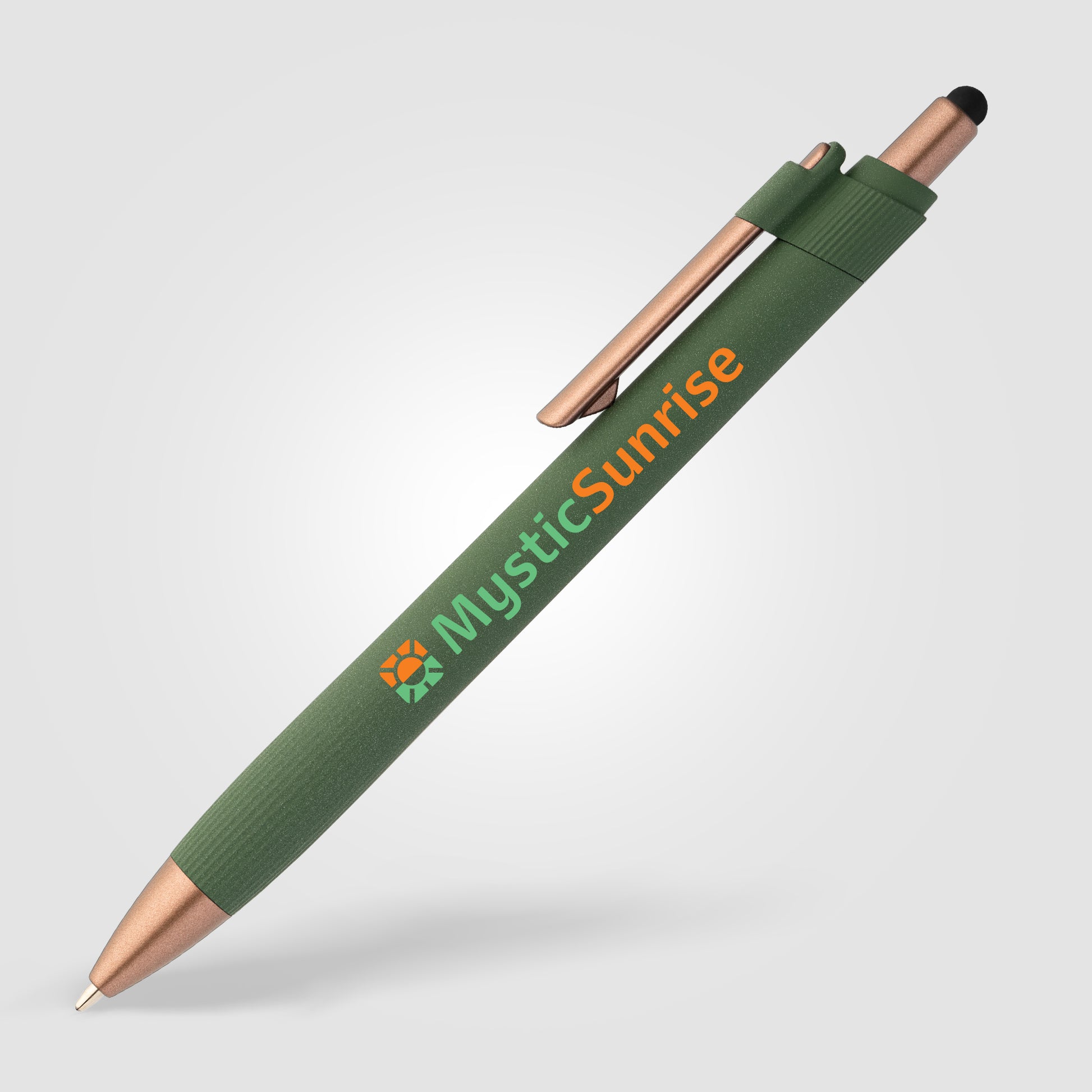 York Recycled Plastic Bronze Trim Stylus Ballpoint Pen -ColorJet-4