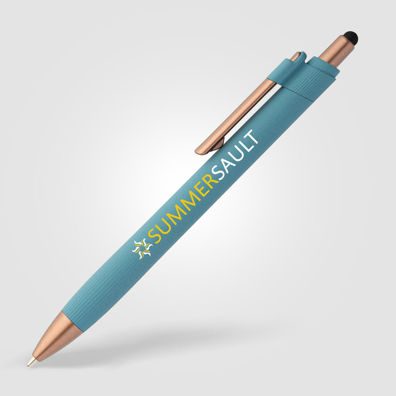 York Recycled Plastic Bronze Trim Stylus Ballpoint Pen -ColorJet-zoom-