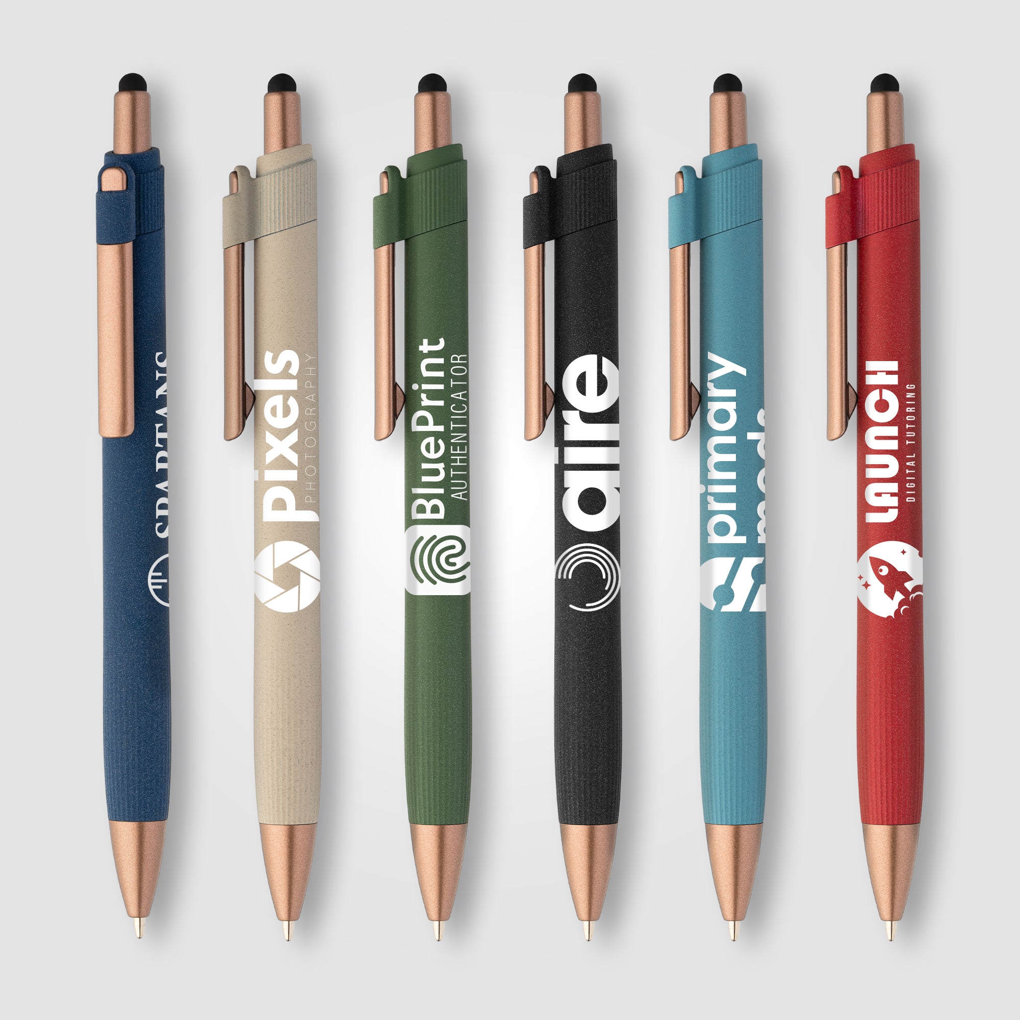 Image of the York Recycled Plastic Bronze Trim Stylus Ballpoint Pen promotional product, SKU ALN.