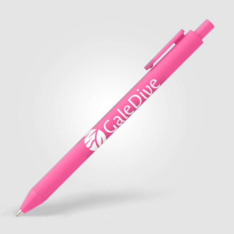 Bloom Recycled Plastic Retractable Soft Touch Pen-zoom-