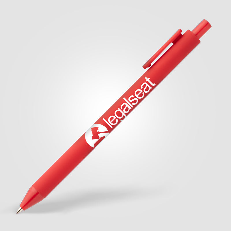 Bloom Recycled Plastic Retractable Soft Touch Pen-zoom-