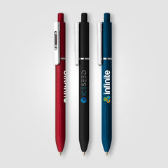 Image of the Lark Recycled Plastic Retractable Fidget Clip Pen - ColorJet promotional product, SKU AMC-C.