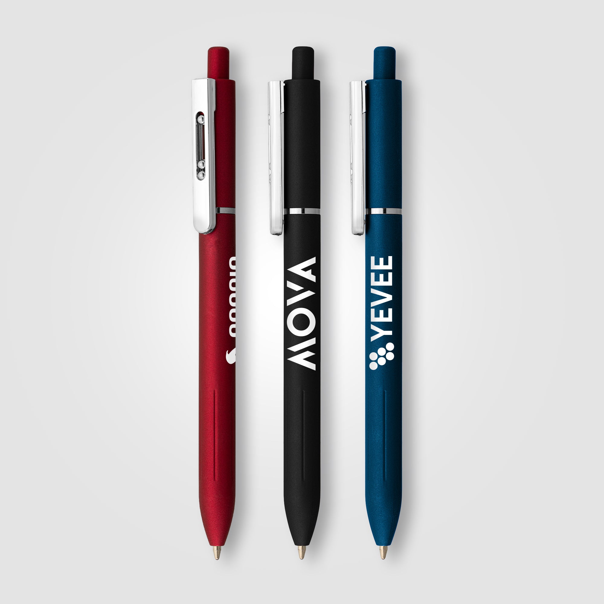 Image of the Lark Recycled Plastic Retractable Fidget Clip Pen promotional product, SKU AMC.