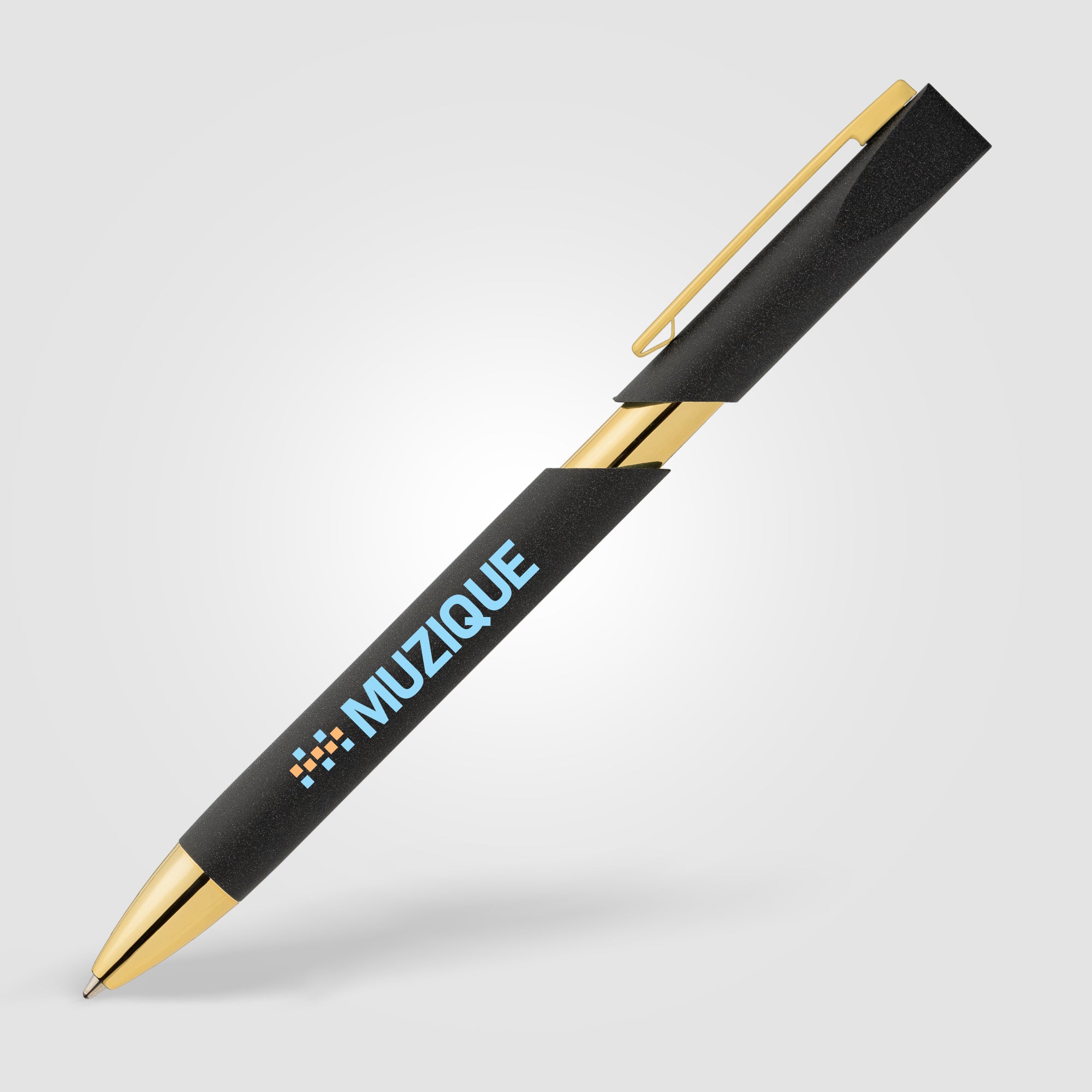 Aurelia Recycled Plastic Gold Trim Pen - ColorJet-zoom-2