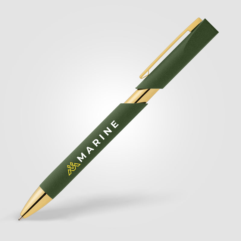 Aurelia Recycled Plastic Gold Trim Pen - ColorJet-zoom-