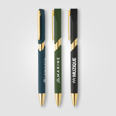 Image of the Aurelia Recycled Plastic Gold Trim Pen promotional product, SKU AMD.