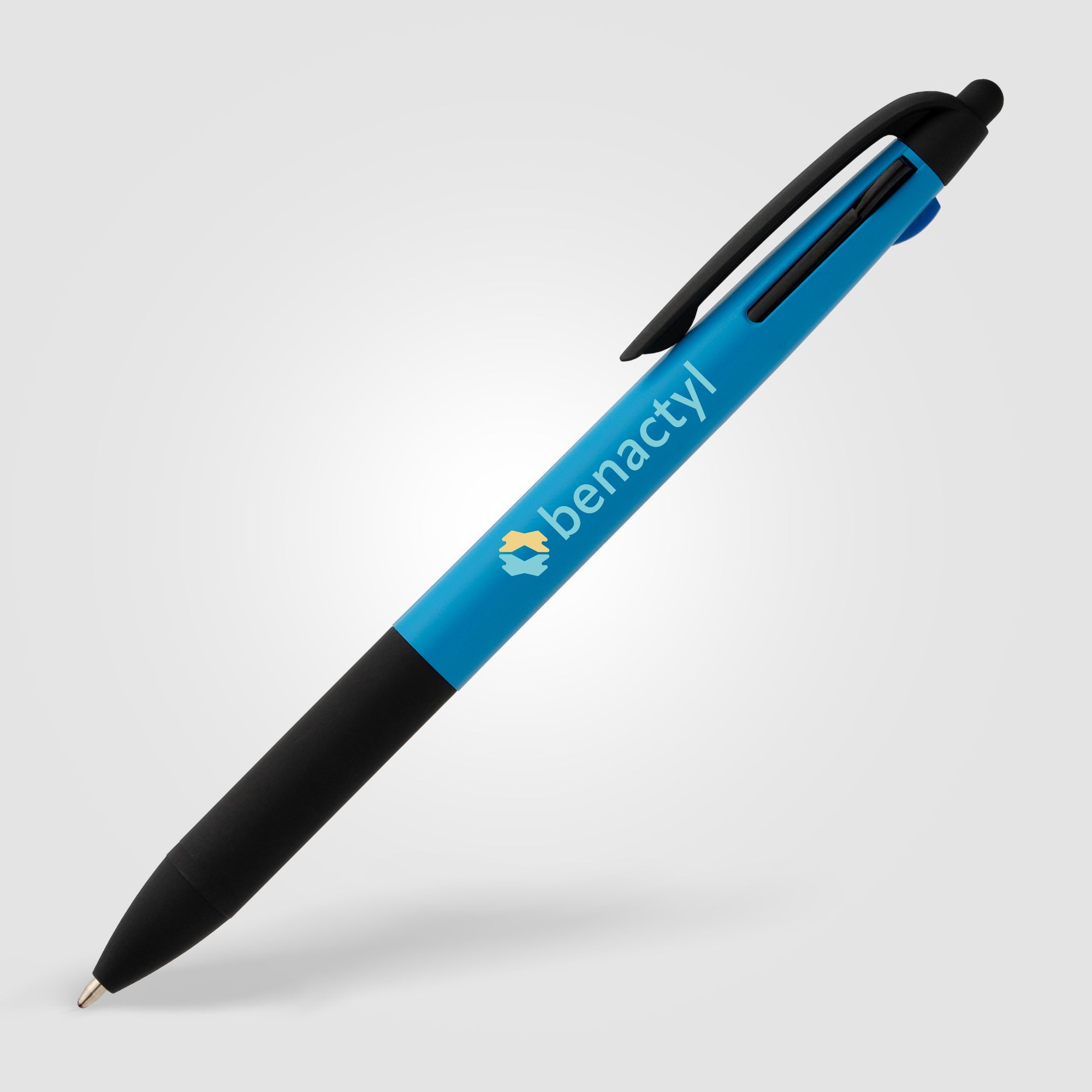 Malta Recycled Plastic 3-in-1 Stylus Neon Grip Multi-Ink Pen - ColorJet-zoom-3