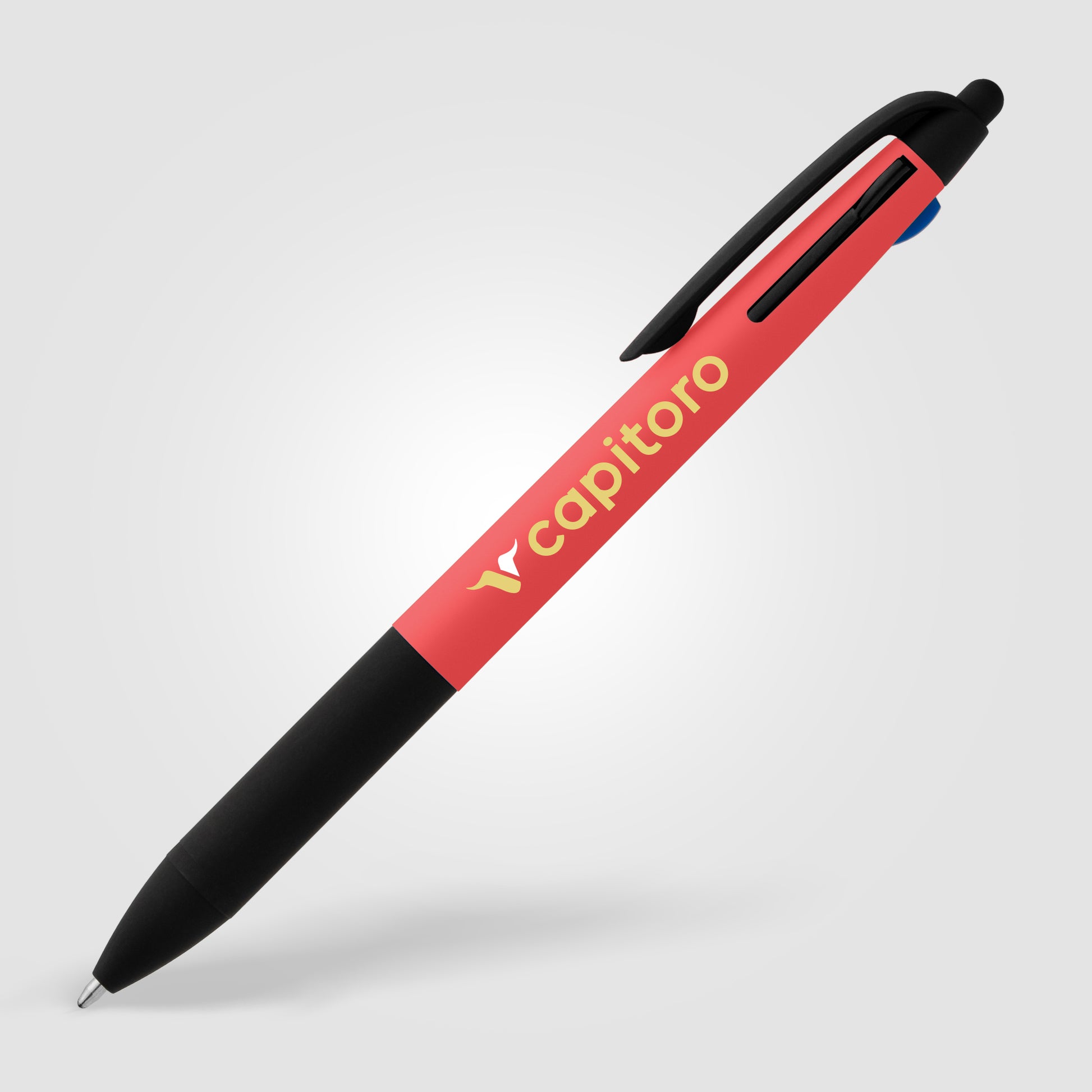 Malta Recycled Plastic 3-in-1 Stylus Neon Grip Multi-Ink Pen - ColorJet-5