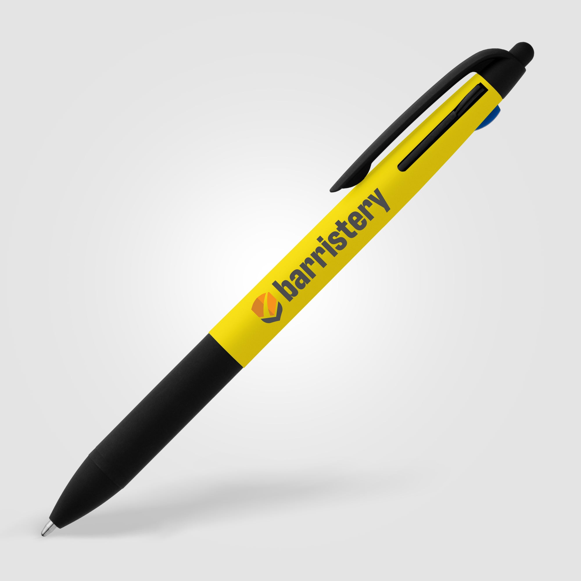 Malta Recycled Plastic 3-in-1 Stylus Neon Grip Multi-Ink Pen - ColorJet-zoom-6